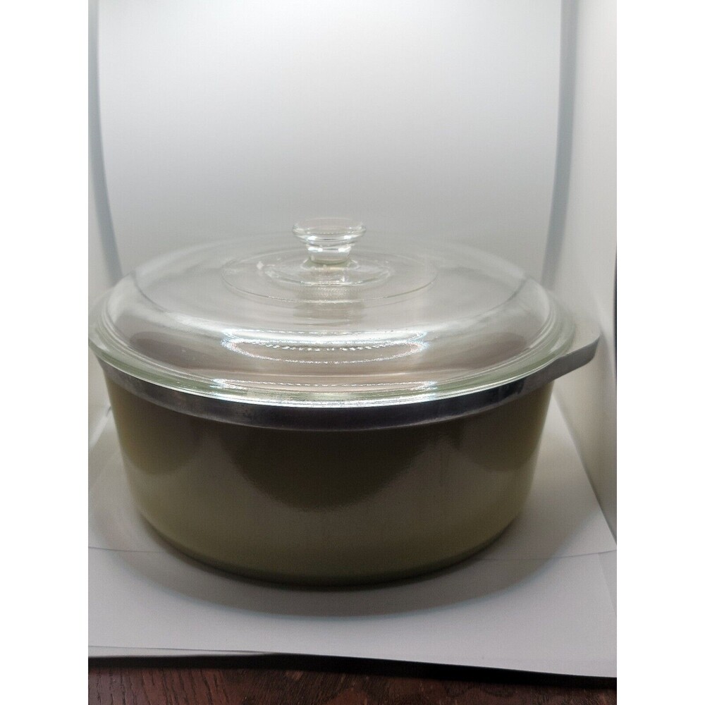 CLUB Aluminum 4 Quart Dutch Oven Stock Pot Harvest Yellow Vintage 10" No lid